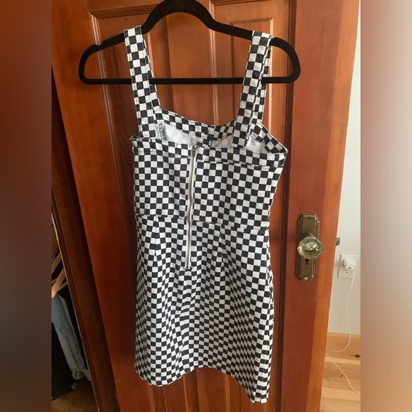NOBO Size small stretchy checkered black and white mini dress - Picture 2 of 4